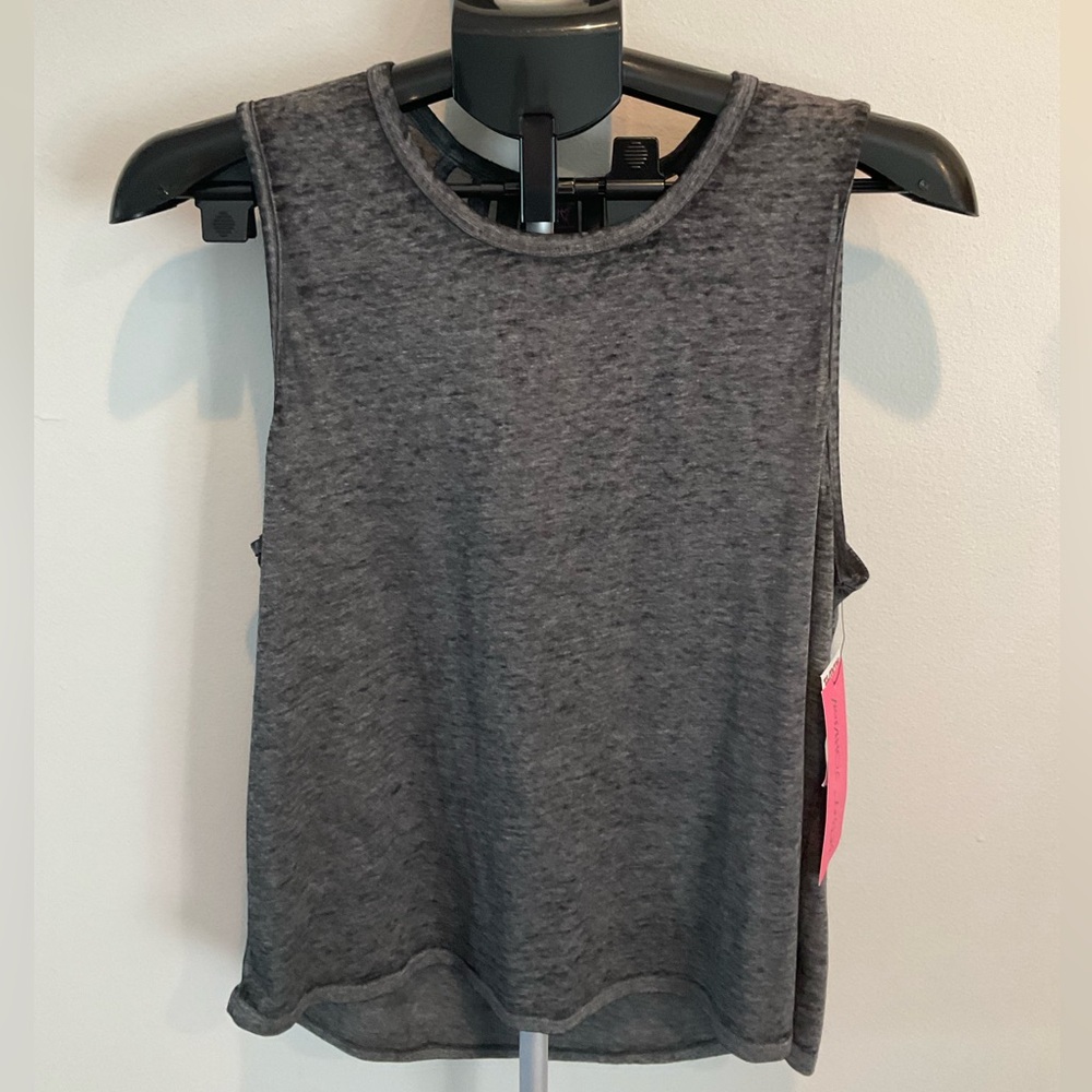Betsey Johnson Charcoal Muscle Tee